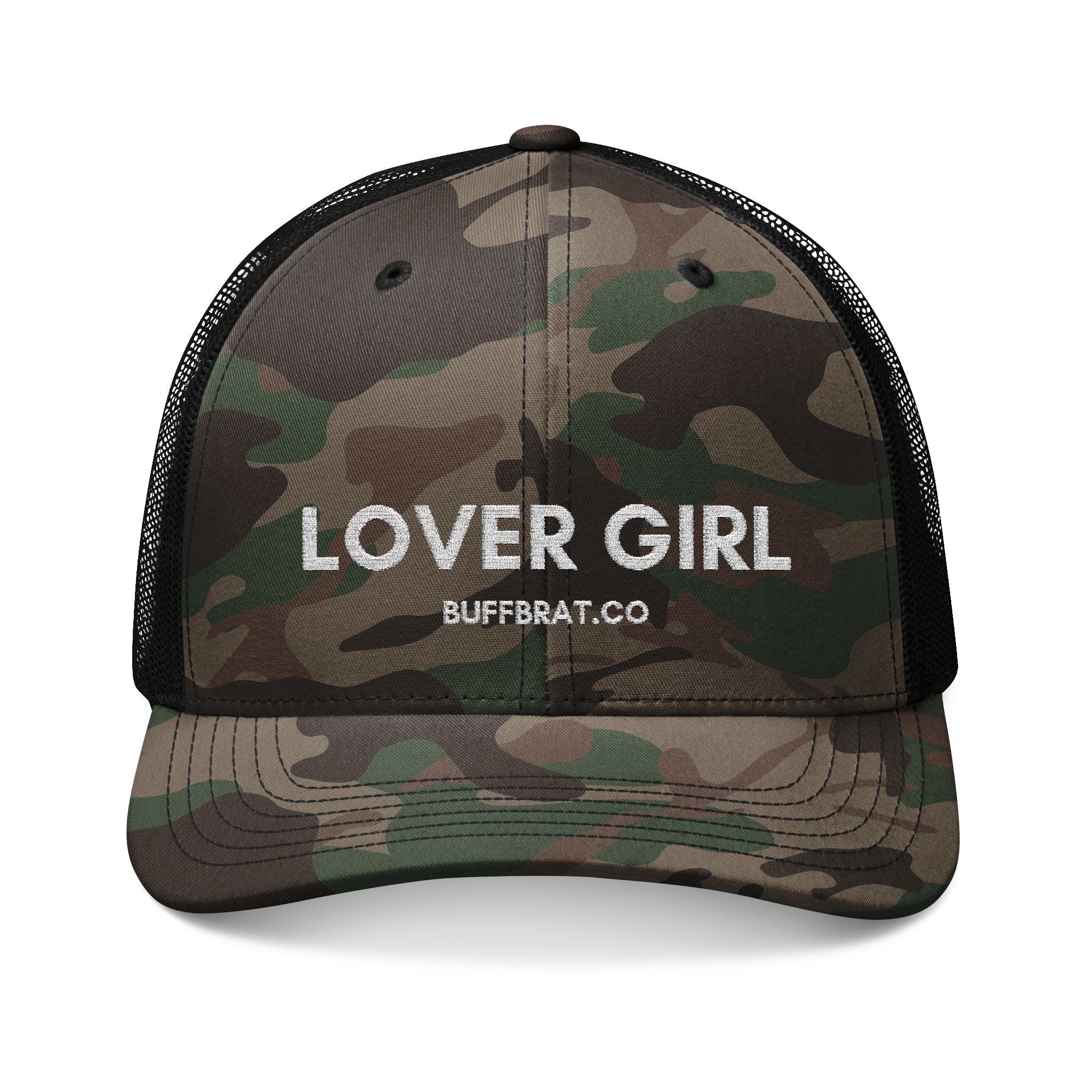 Lover Girl Camo Trucker