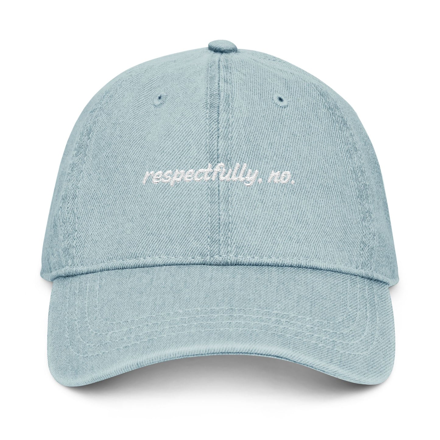 Respectfully No Denim Cap