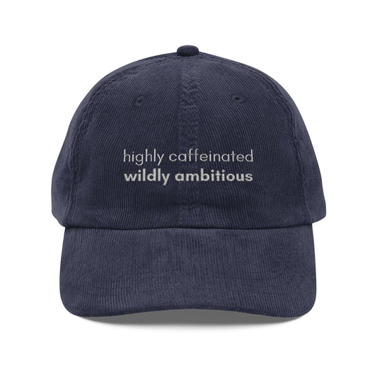 Navy Vintage Corduroy Cap