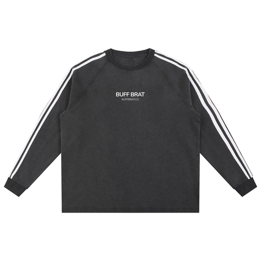 Snow Washed Contrast Tape Sweatshirt
